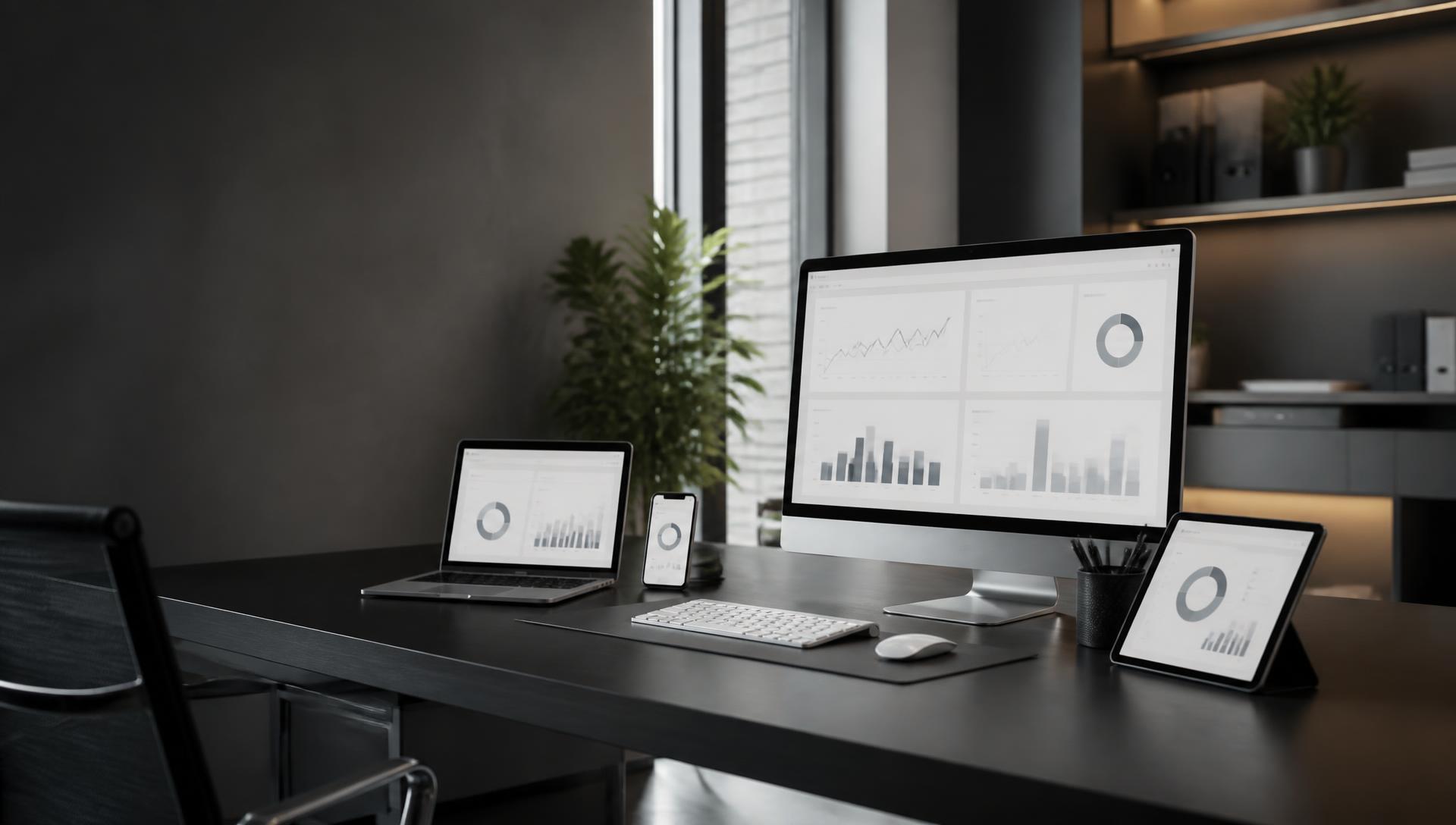 Moderner digitaler Arbeitsplatz für Digitalisierung im Mittelstand